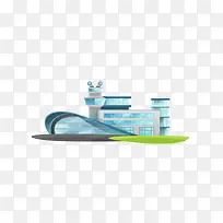 飞机场建筑大楼扁平化设计-空若网 飞机场建筑大楼扁平化设计-空若网