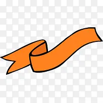 橙色卡通绸带-空若网 橙色卡通绸带-空若网