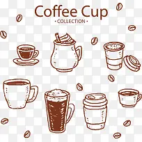 手绘的香草咖啡饮品-空若网 手绘的香草咖啡饮品-空若网