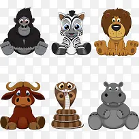 矢量呆萌动物-空若网 矢量呆萌动物-空若网