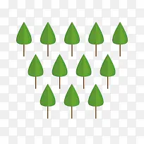 绿色三角形大树-空若网 绿色三角形大树-空若网
