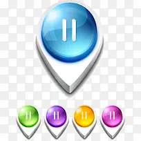 矢量手绘暂停按钮-空若网 矢量手绘暂停按钮-空若网