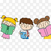 卡通手绘儿童读书-空若网 卡通手绘儿童读书-空若网