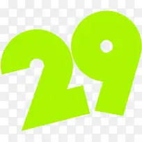 绿色数字29素材-空若网 绿色数字29素材-空若网