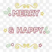 彩色条纹线条圣诞新年快乐-空若网 彩色条纹线条圣诞新年快乐-空若网