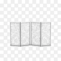 白色花纹日式屏风-空若网 白色花纹日式屏风-空若网