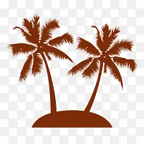 矢量椰树素材-空若网 矢量椰树素材-空若网
