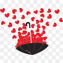 矢量装满爱心的伞-空若网 矢量装满爱心的伞-空若网