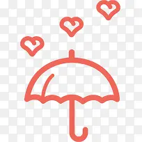 情人节浪漫爱心雨伞-空若网 情人节浪漫爱心雨伞-空若网