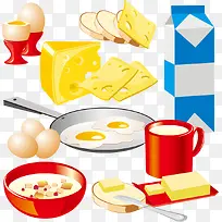 矢量麦片和咖啡牛奶-空若网 矢量麦片和咖啡牛奶-空若网