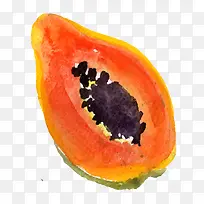 卡通手绘水果装饰海报设计木瓜-空若网 卡通手绘水果装饰海报设计木瓜-空若网