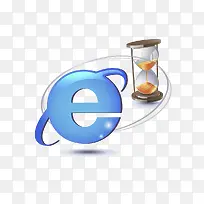 互联网和沙漏插画-空若网 互联网和沙漏插画-空若网