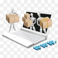 笔记本电脑和玩偶-空若网 笔记本电脑和玩偶-空若网