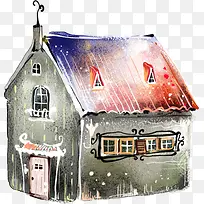 卡通手绘红房子-空若网 卡通手绘红房子-空若网