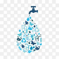 扁平化水滴水资源矢量图-空若网 扁平化水滴水资源矢量图-空若网