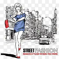 ÊÖ»æ½ÖͷʱÉÐÃÀÅ®-¿ÕÈôÍø ÊÖ»æ½ÖͷʱÉÐÃÀÅ®-¿ÕÈôÍø