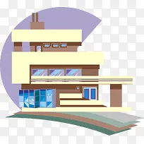 矢量现代食堂建筑素材-空若网 矢量现代食堂建筑素材-空若网