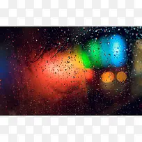 彩色灯光模糊水珠-空若网 彩色灯光模糊水珠-空若网