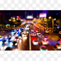 夜景繁华都市来往的车辆景深效果-空若网 夜景繁华都市来往的车辆景深效果-空若网