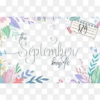 手绘草地卡片-空若网 手绘草地卡片-空若网