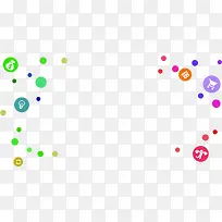 彩色卡通五彩气泡-空若网 彩色卡通五彩气泡-空若网
