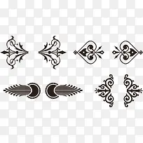 花纹矢量创意分割线-空若网 花纹矢量创意分割线-空若网