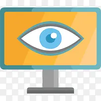 电脑屏幕上的眼睛-空若网 电脑屏幕上的眼睛-空若网