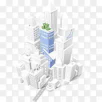 白色建筑群-空若网 白色建筑群-空若网