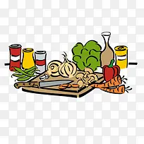 矢量厨房食材调料-空若网 矢量厨房食材调料-空若网