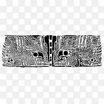黑白古代左右对称传统青铜器花纹-空若网 黑白古代左右对称传统青铜器花纹-空若网