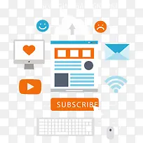 矢量扁平博客元素集合-空若网 矢量扁平博客元素集合-空若网