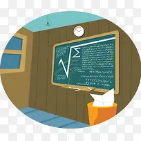 课室黑板插画-空若网 课室黑板插画-空若网