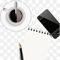 咖啡笔记本手机钢笔-空若网 咖啡笔记本手机钢笔-空若网
