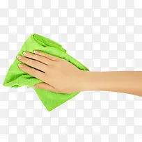 手拿绿色布-空若网 手拿绿色布-空若网