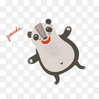 扁平化卡通熊猫-空若网 扁平化卡通熊猫-空若网