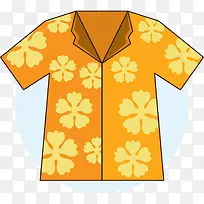 黄色印花上衣-空若网 黄色印花上衣-空若网