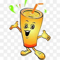 卡通橙汁笑脸杯子七夕-空若网 卡通橙汁笑脸杯子七夕-空若网