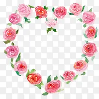 手绘玫瑰花爱心边框-空若网 手绘玫瑰花爱心边框-空若网