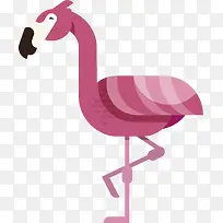 粉色扁平化火烈鸟-空若网 粉色扁平化火烈鸟-空若网