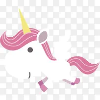 卡通独角兽矢量图-空若网 卡通独角兽矢量图-空若网