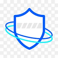 蓝色扁平化圆弧安全稳定元素-空若网 蓝色扁平化圆弧安全稳定元素-空若网