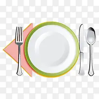 俯视食品刀叉餐具矢量-空若网 俯视食品刀叉餐具矢量-空若网