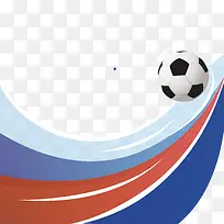 矢量彩色曲线和足球-空若网 矢量彩色曲线和足球-空若网