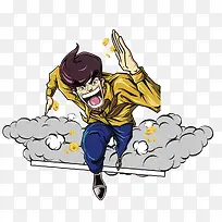 手绘卡通奔跑的人物素材-空若网 手绘卡通奔跑的人物素材-空若网