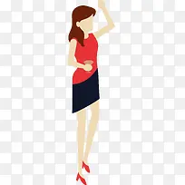 五四青年节女孩插画-空若网 五四青年节女孩插画-空若网