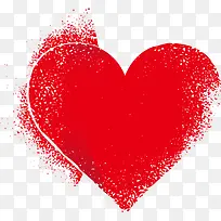 红色磨砂情人节爱心-空若网 红色磨砂情人节爱心-空若网