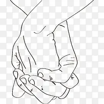 手绘手势线稿-空若网 手绘手势线稿-空若网
