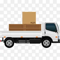 矢量鲜花速递运输卡车2-空若网 矢量鲜花速递运输卡车2-空若网