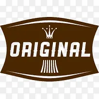 咖啡色皇冠装饰标签-空若网 咖啡色皇冠装饰标签-空若网