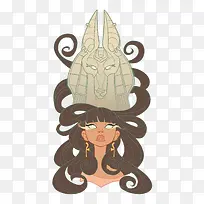 矢量埃及少女-空若网 矢量埃及少女-空若网